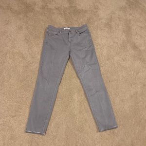 LOFT modern skinny crop frayed hem jeans.  Size 4